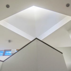 Sky window over stair. St Kilda West Home designed by Bridget Puszka, Senior Design Architect, BP Architects Sky window over stair. St Kilda West Home designed by Bridget Puszka, BP Architects